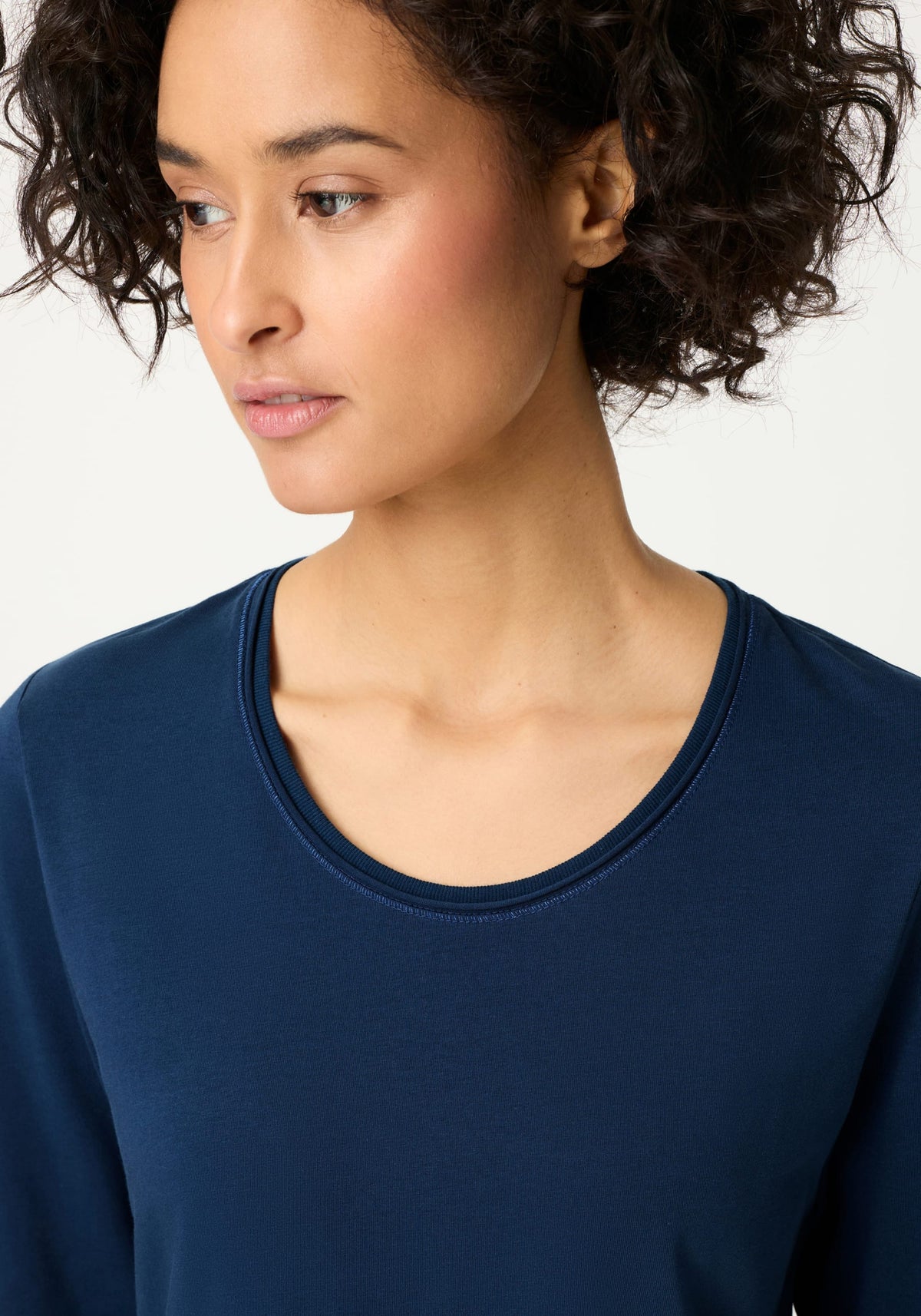 T-shirt à manches 3/4 unies