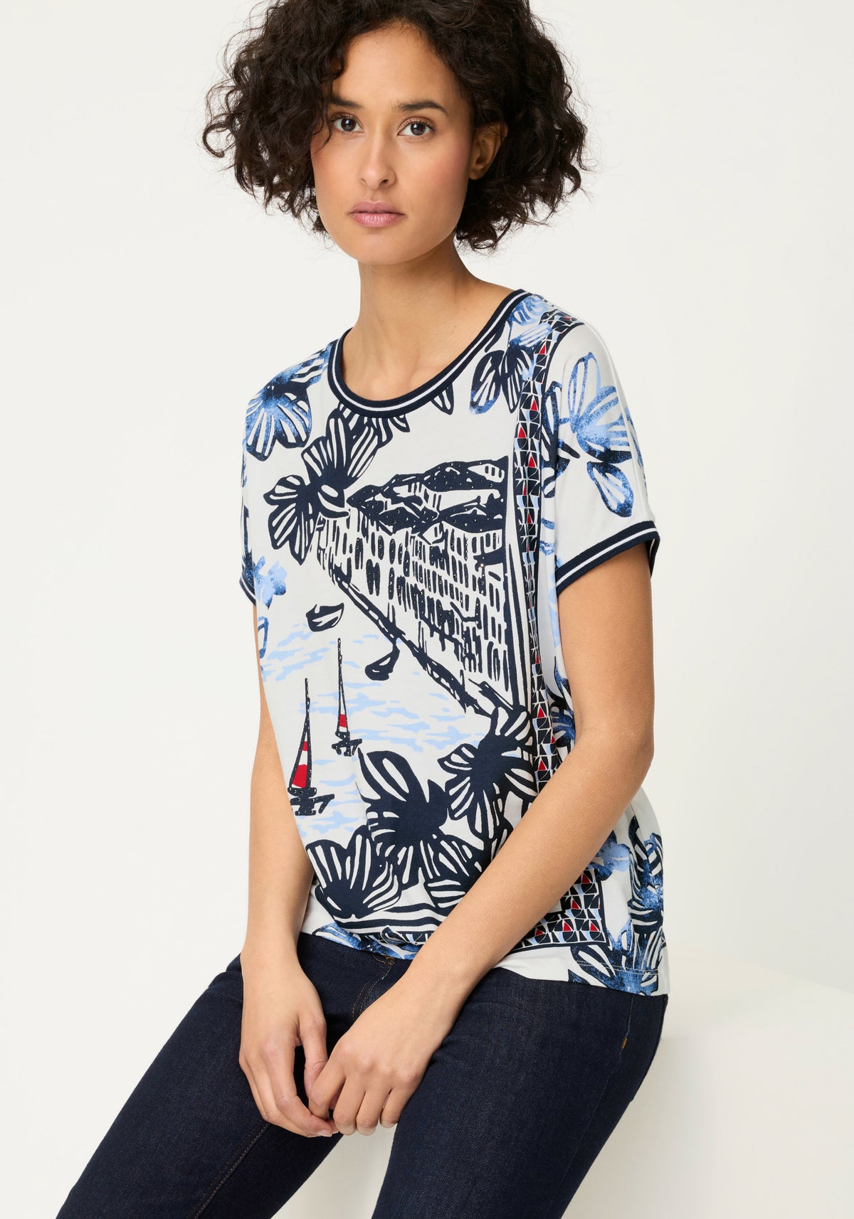 T-shirt imprimé Riviera Scene