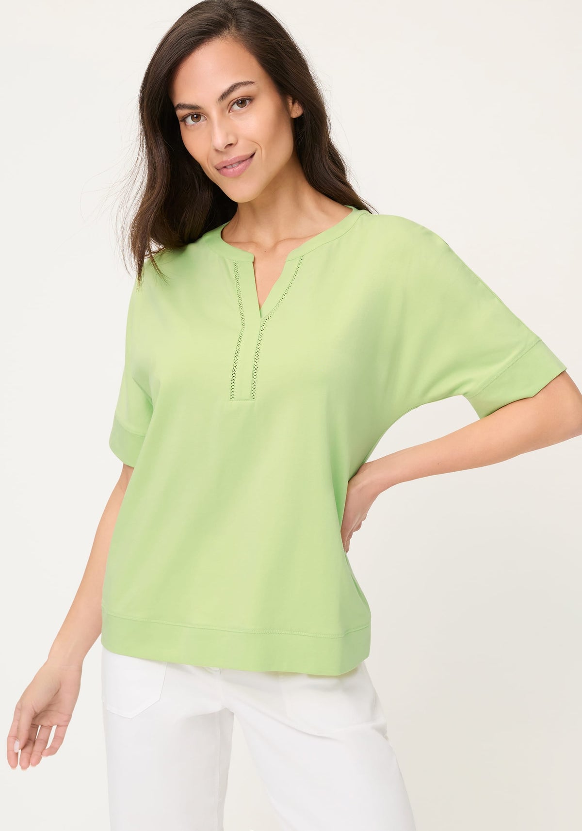 Split Neck T-Shirt