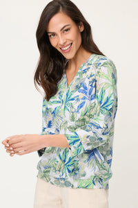 Leaf Print Tunic T-Shirt