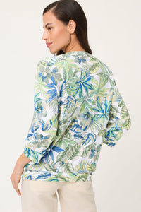 Leaf Print Tunic T-Shirt