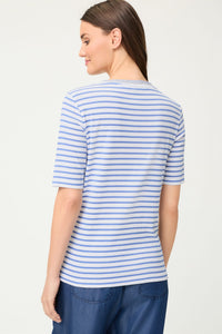 Stripe Placement Print T-Shirt