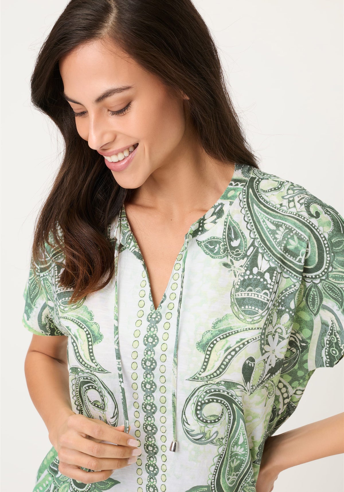 Paisley Panneaux Print T-Shirt