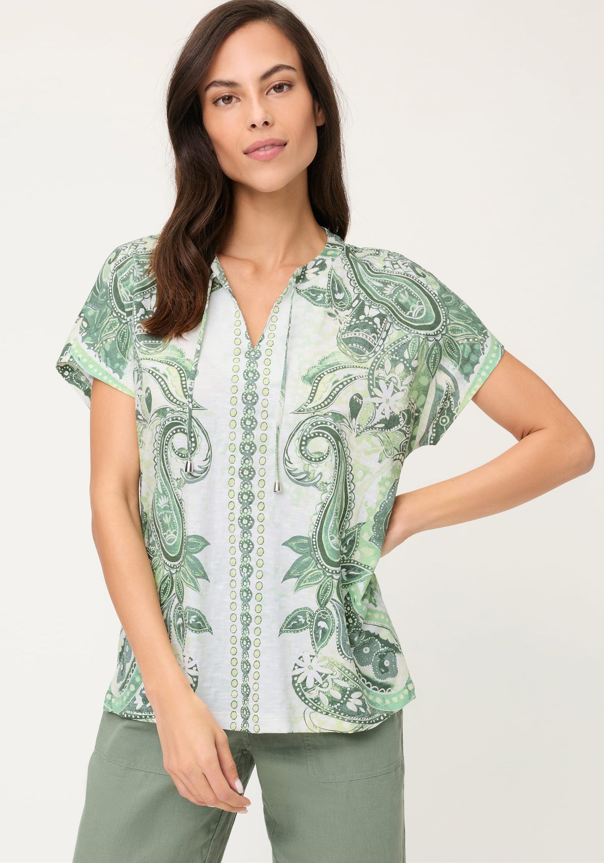 Paisley Panneaux Print T-Shirt
