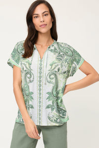 T-shirt à imprimé Paisley Panneaux