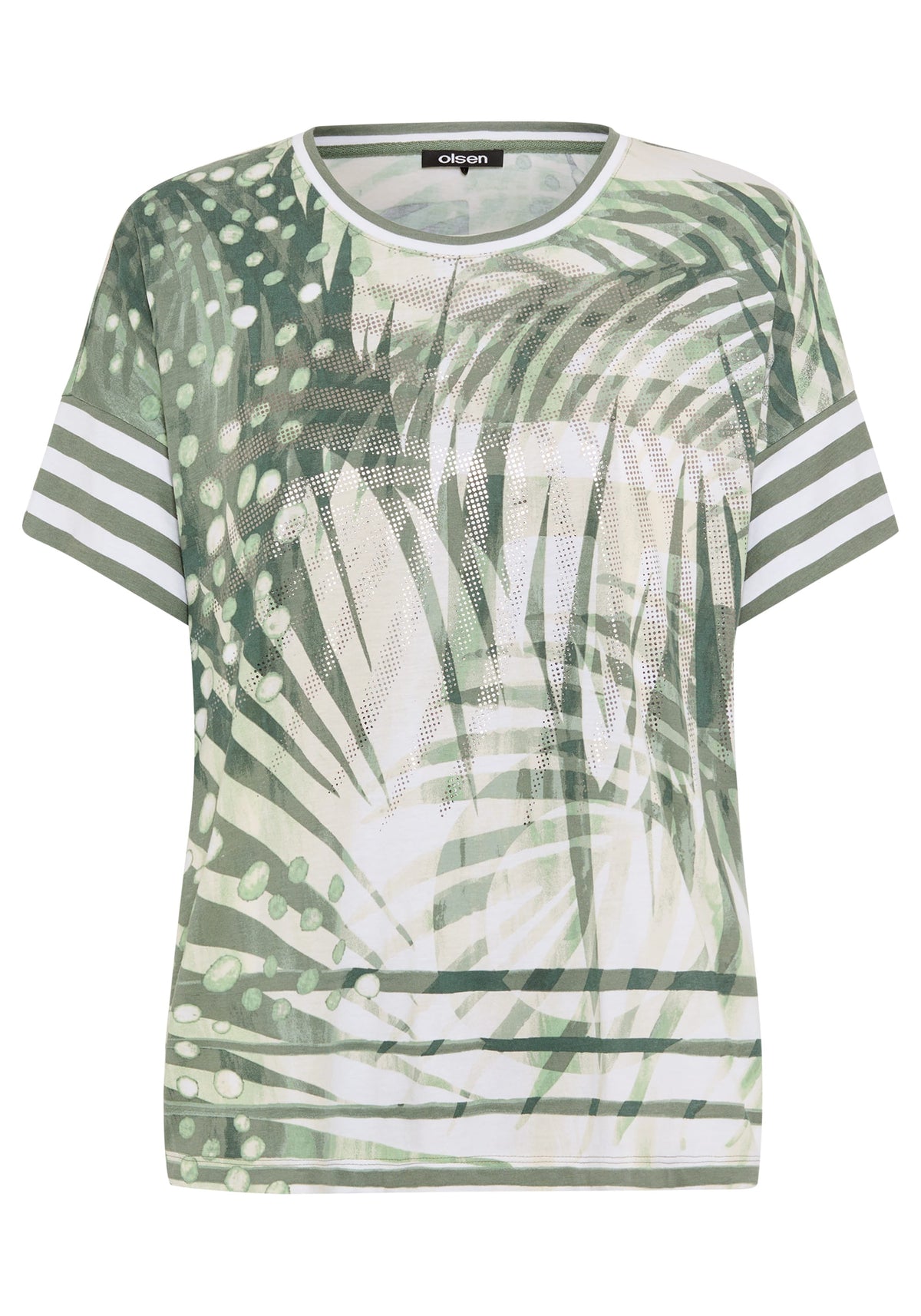T-shirt à imprimé palmier abstrait