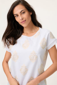 Ornamental Embroidered T-Shirt