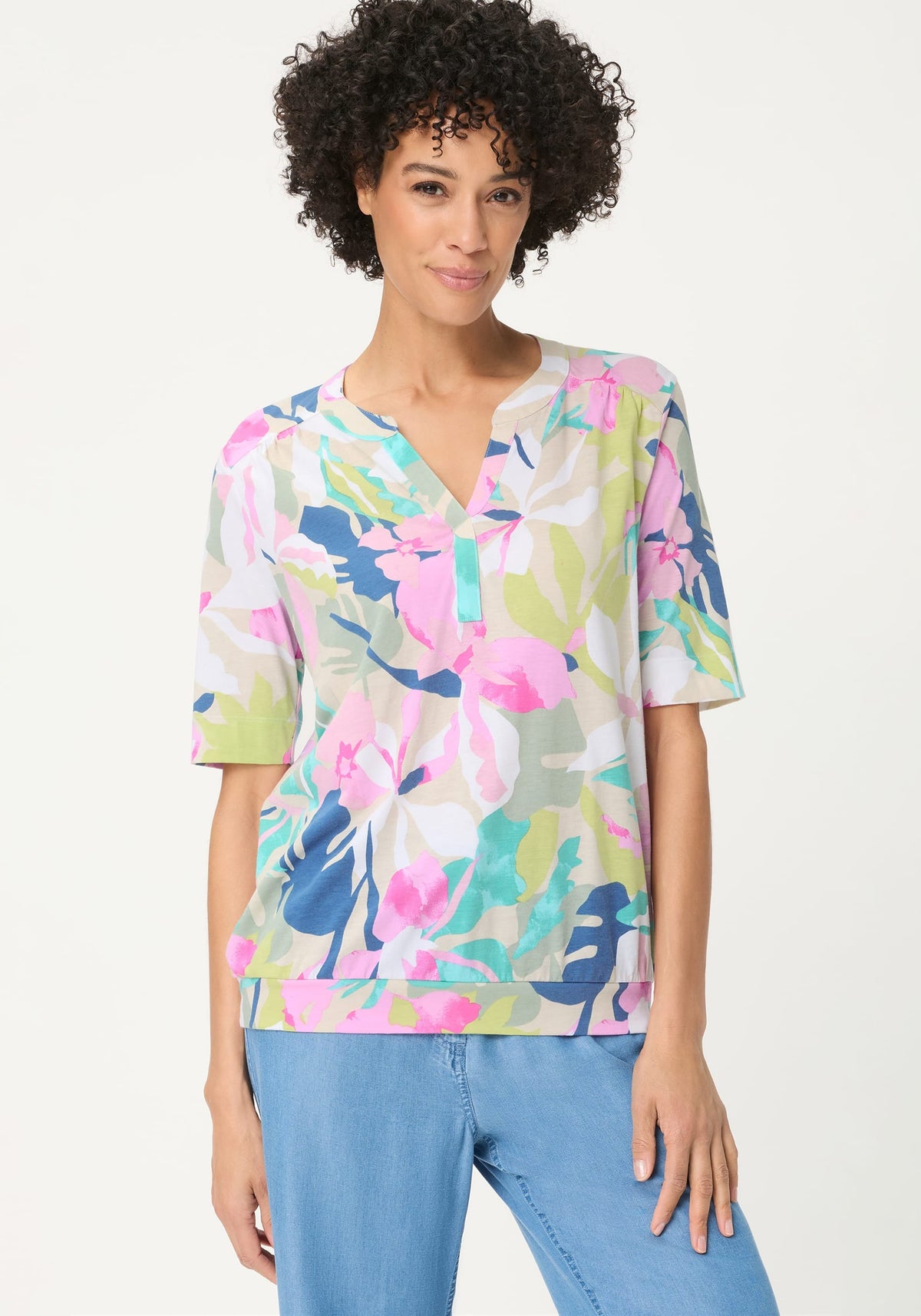 T-shirt à motifs floraux