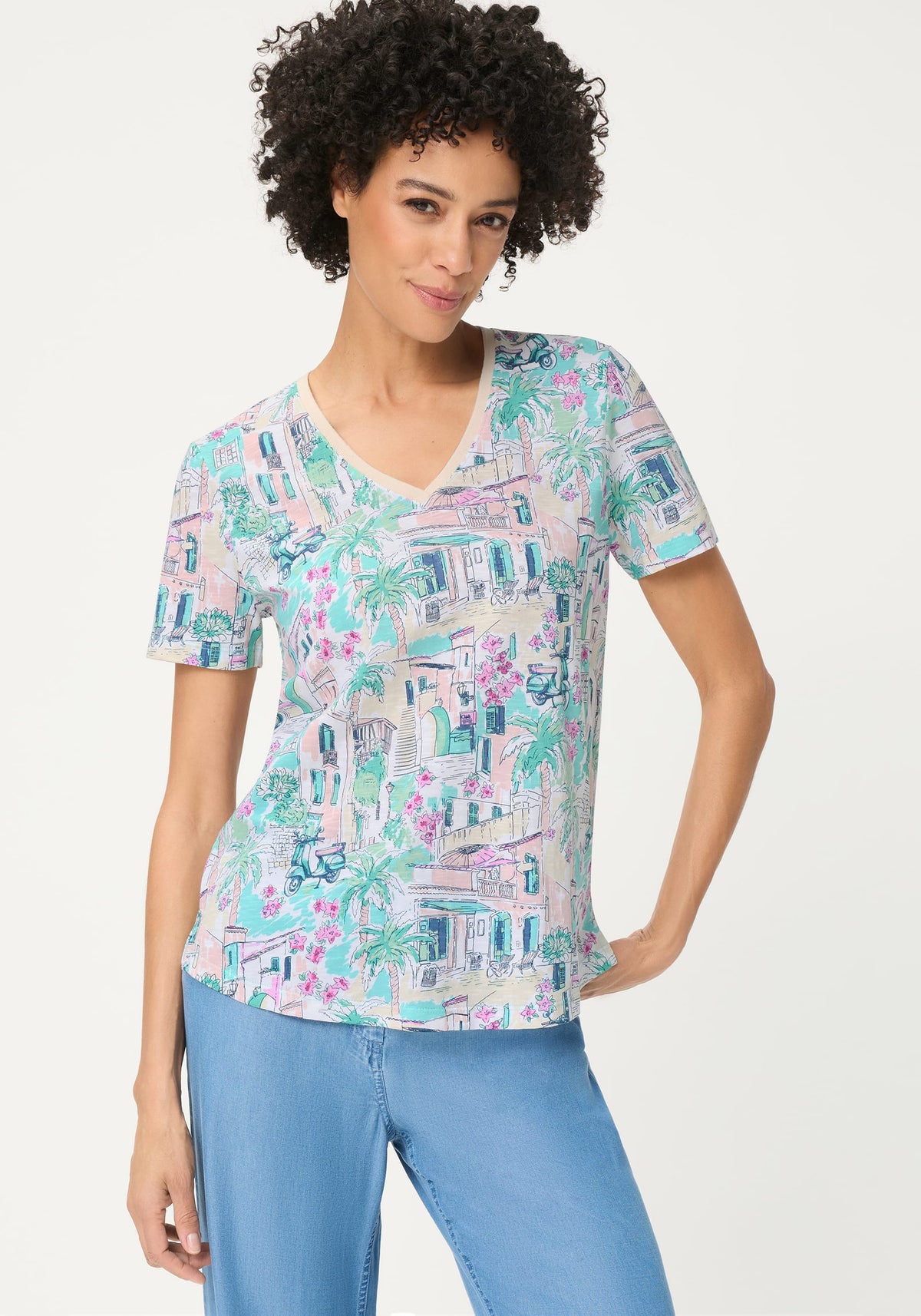Italian Villa Print T-Shirt
