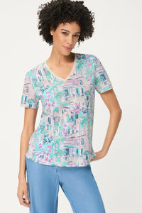 T-shirt imprimé « Villa italienne »