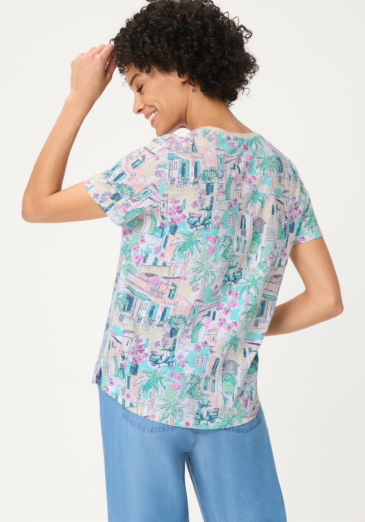 Italian Villa Print T-Shirt
