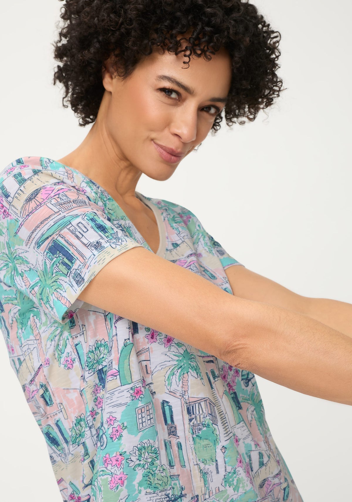Italian Villa Print T-Shirt