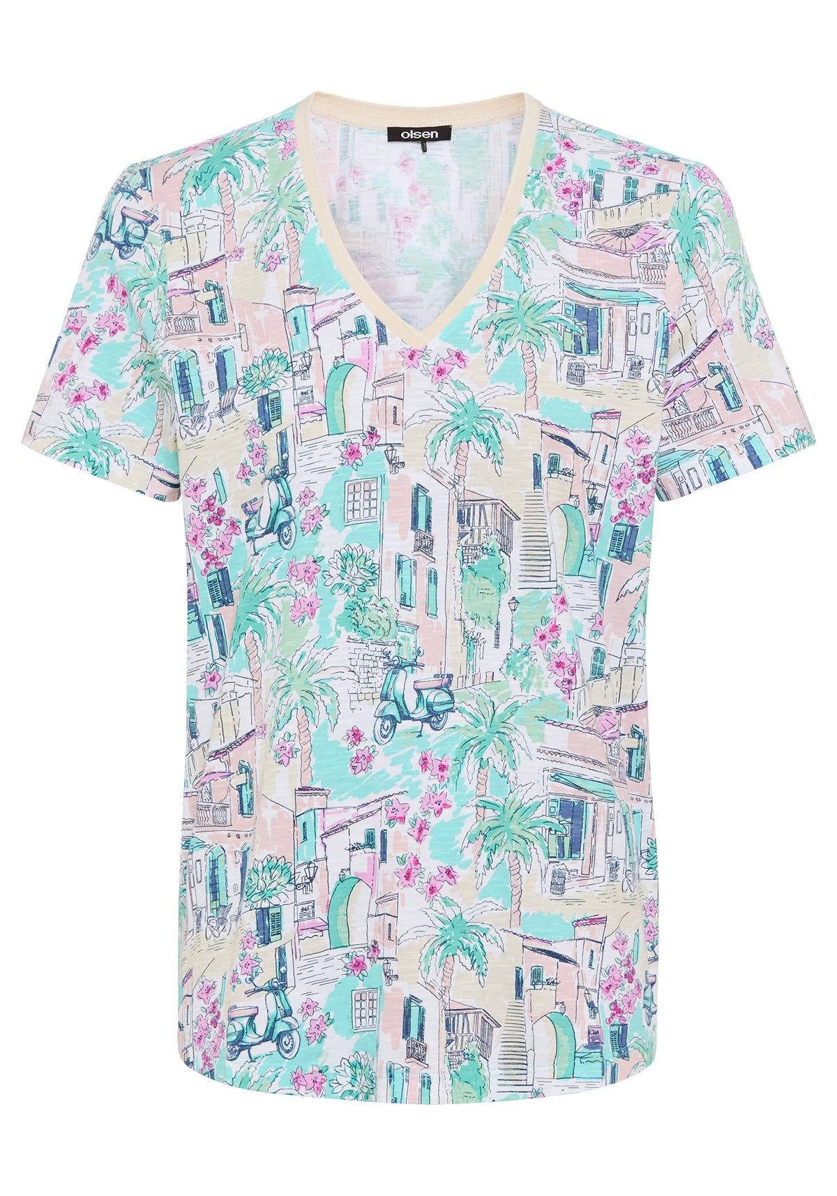 Italian Villa Print T-Shirt
