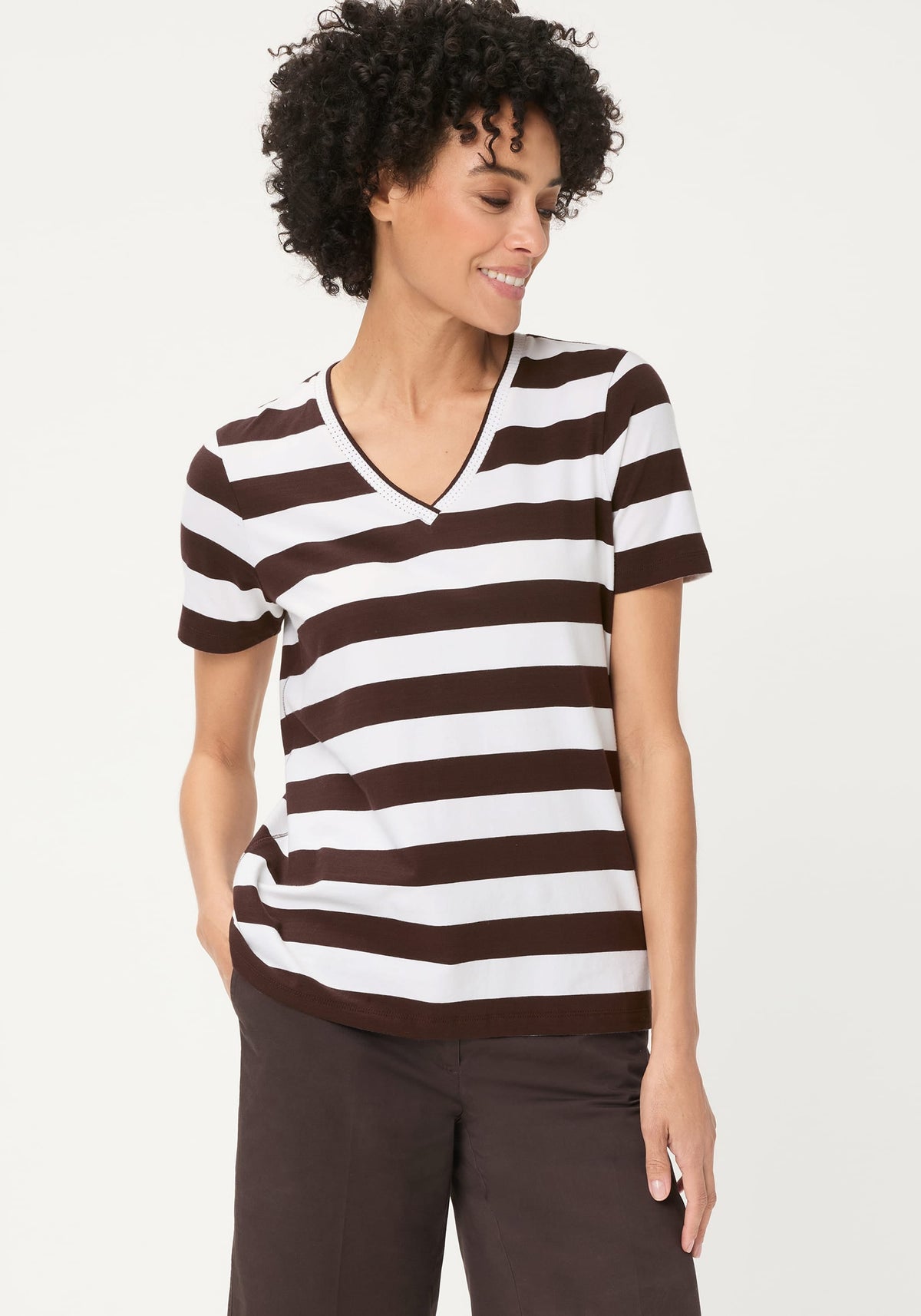 Stripe V-Neck T-Shirt