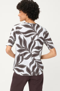 Dotted Leaf Print T-Shirt