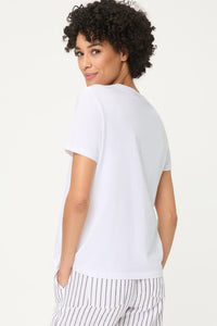 Embroidered Placement Print T-Shirt