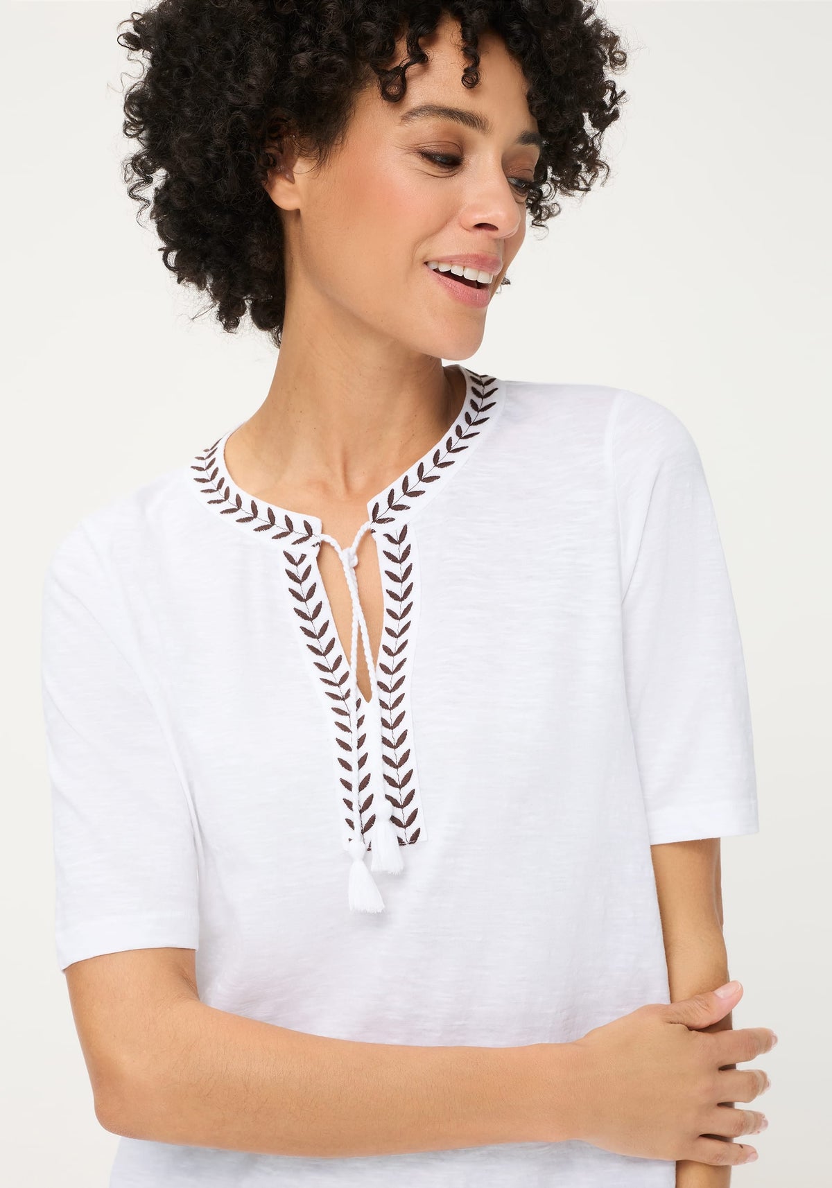 Embroidered Tunic T-Shirt