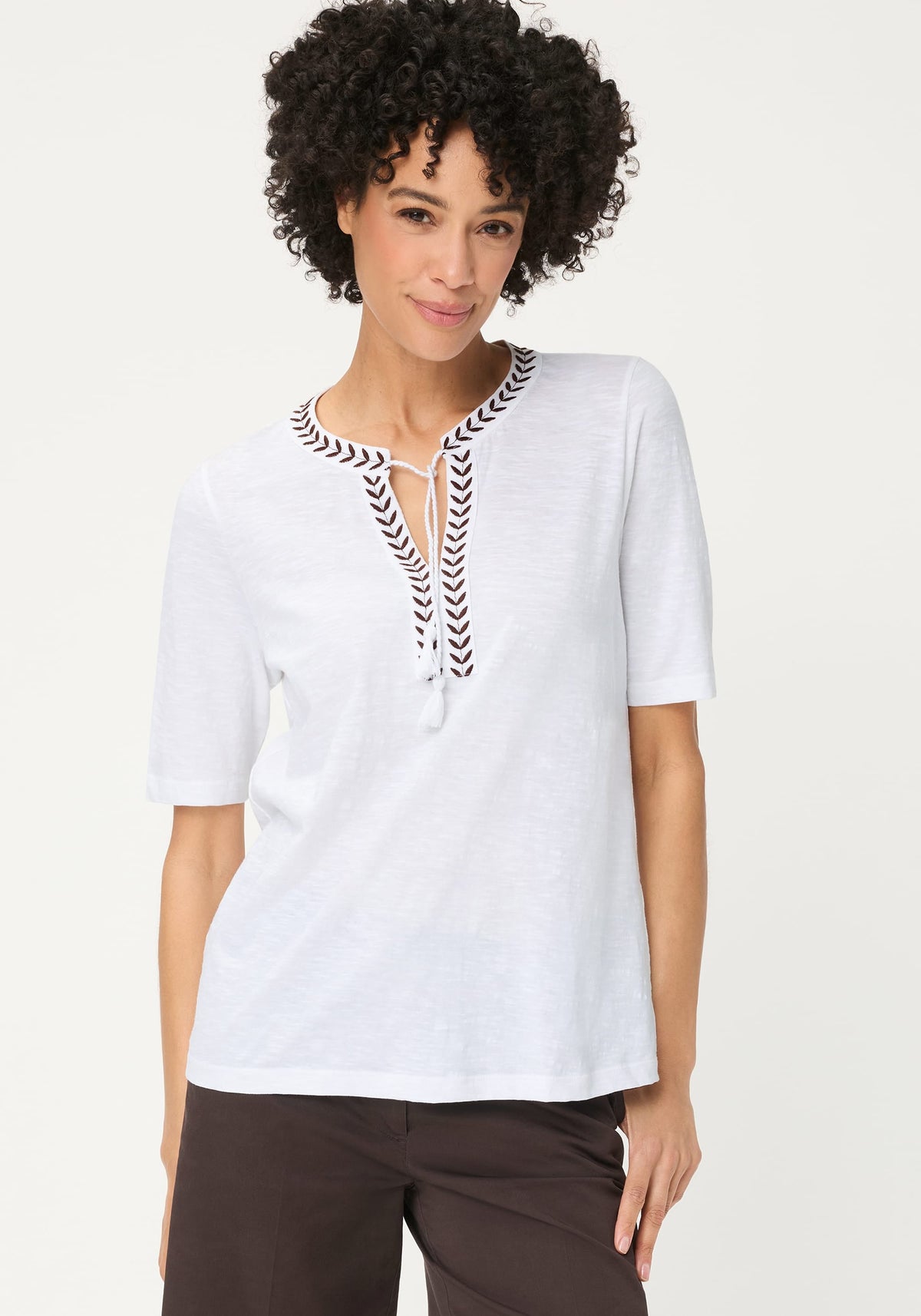 Embroidered Tunic T-Shirt