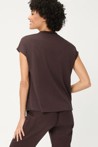 Solid Mixed Media Tunic T-Shirt