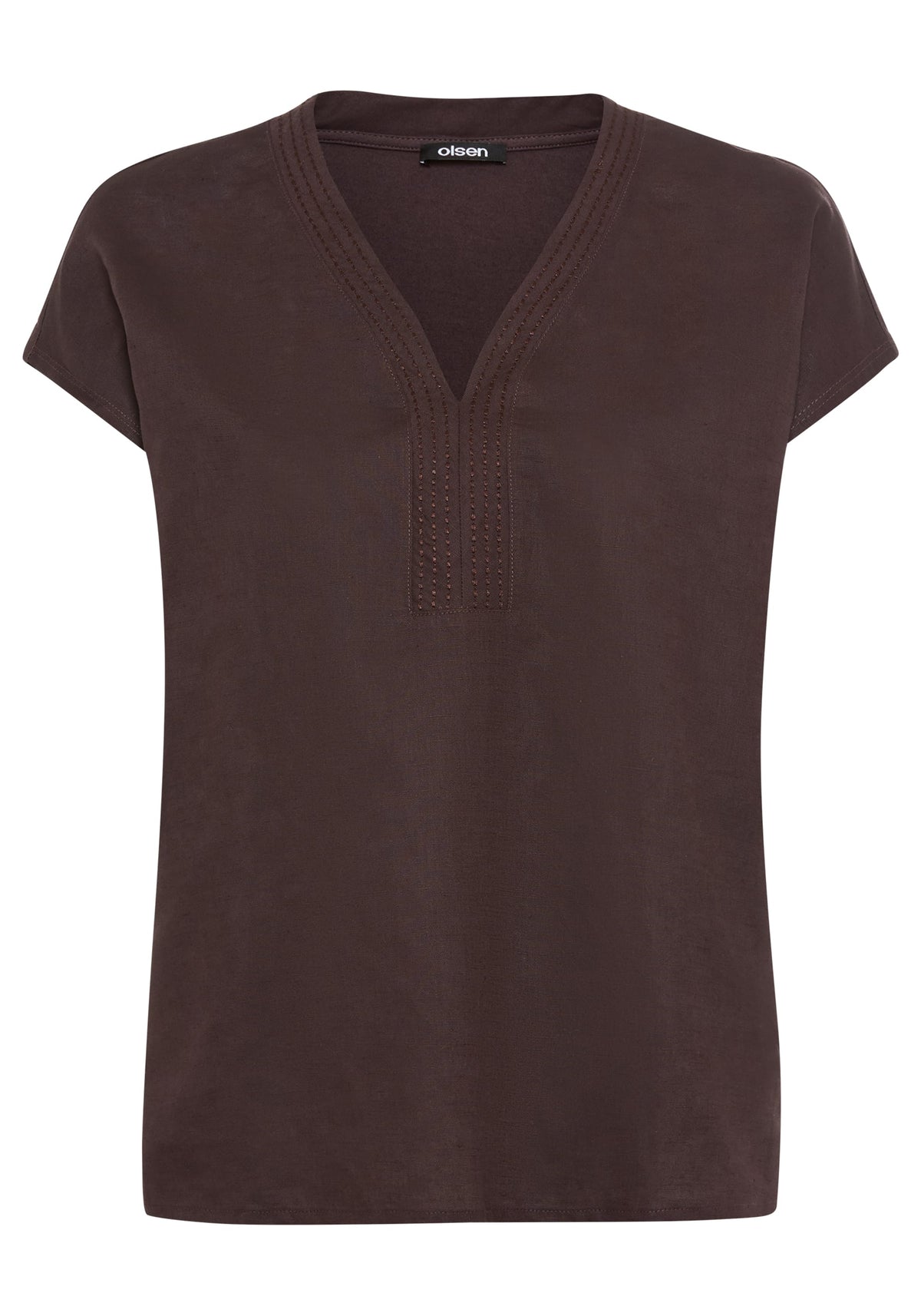 Solid Mixed Media Tunic T-Shirt