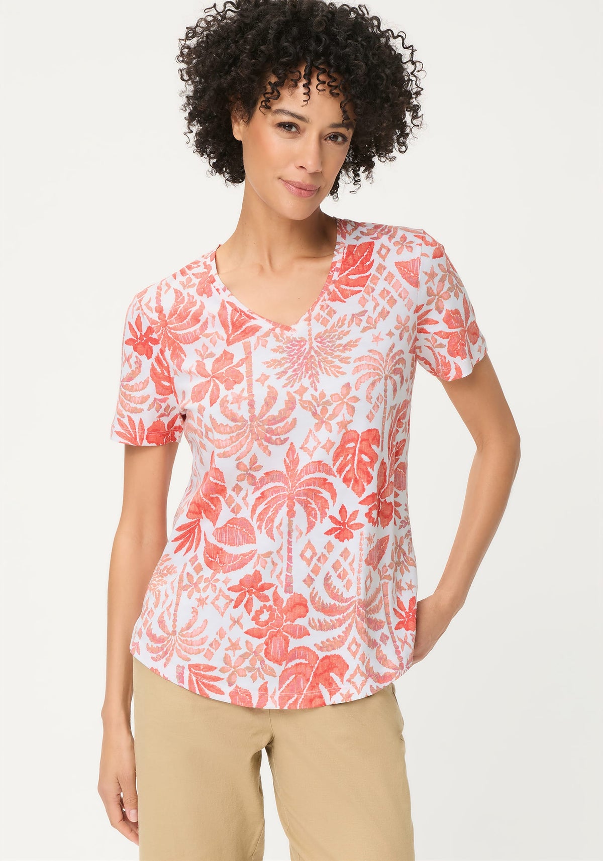 Ornamental Botanic Print T-Shirt