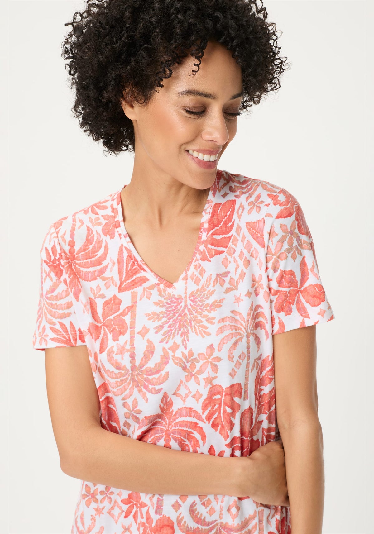 Ornamental Botanic Print T-Shirt