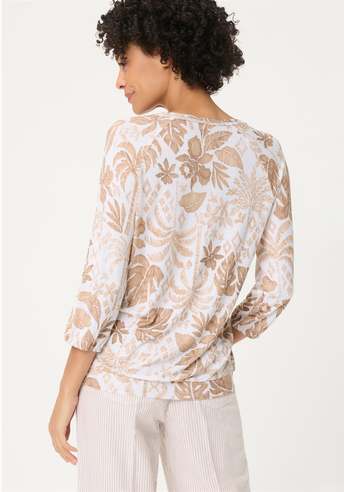 Ornamental Botanic Print Tunic T-Shirt
