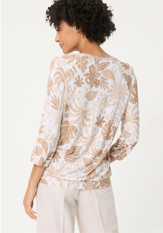 Ornamental Botanic Print Tunic T-Shirt