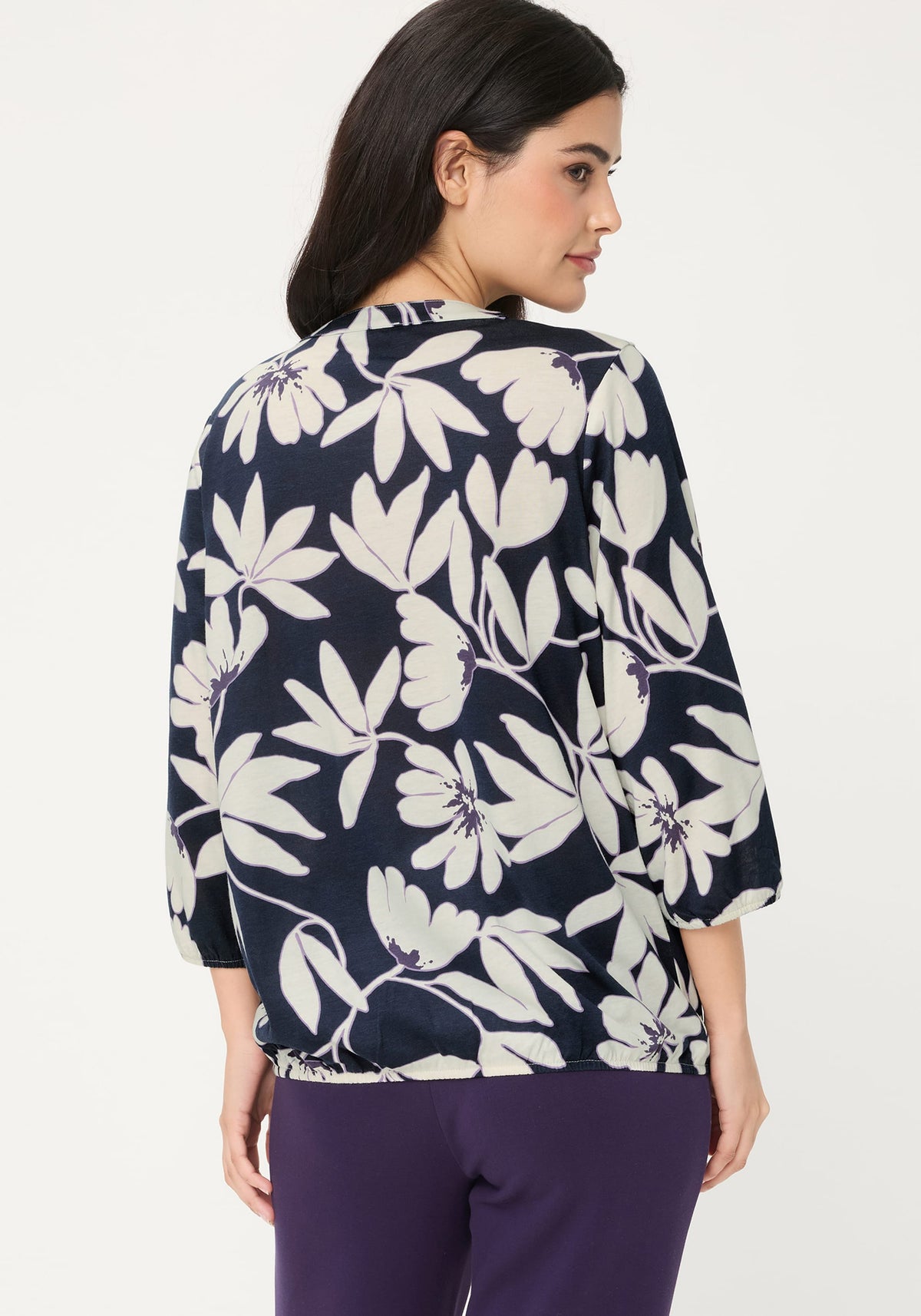Magnolia Print Tunic T-Shirt