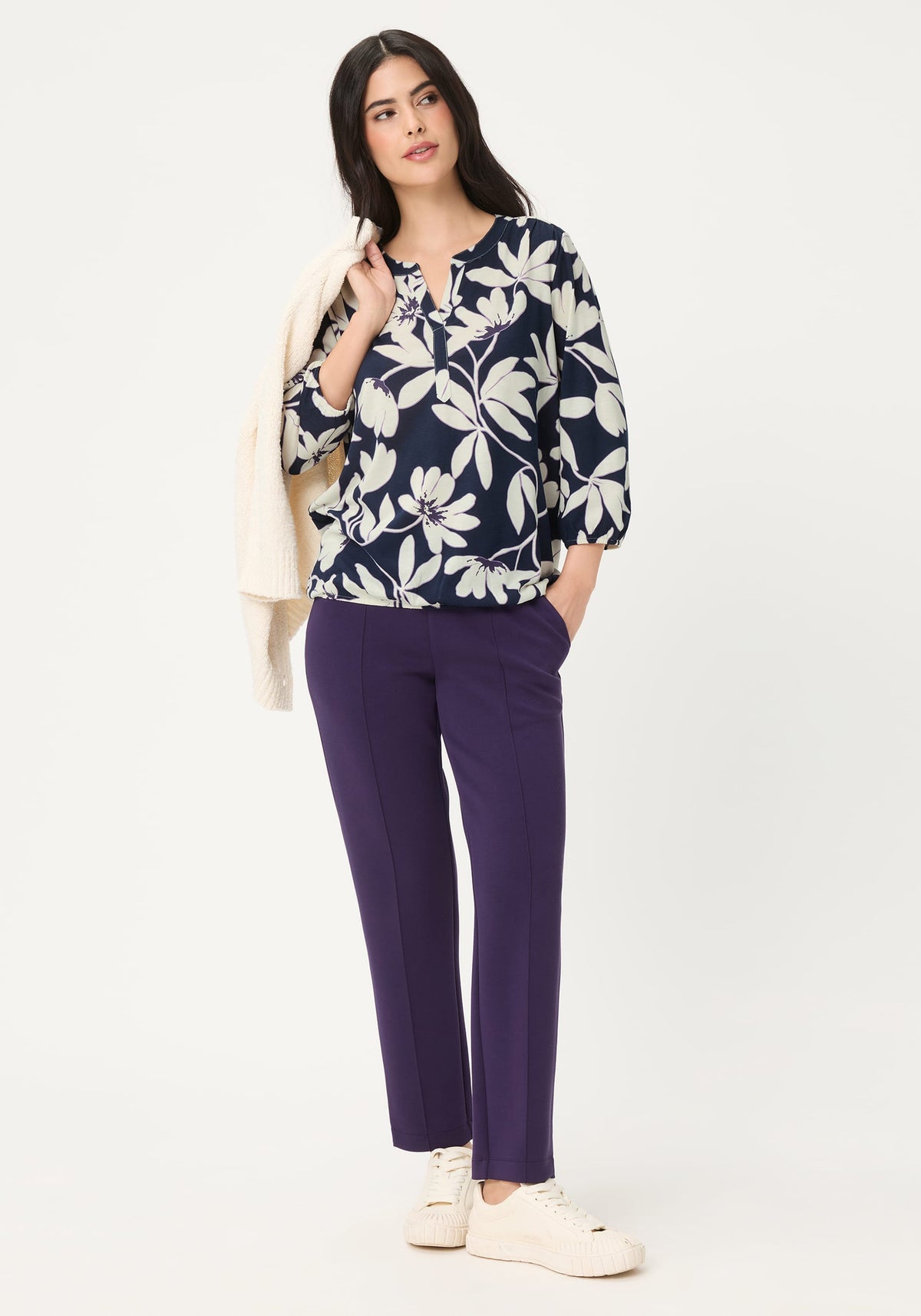 Magnolia Print Tunic T-Shirt