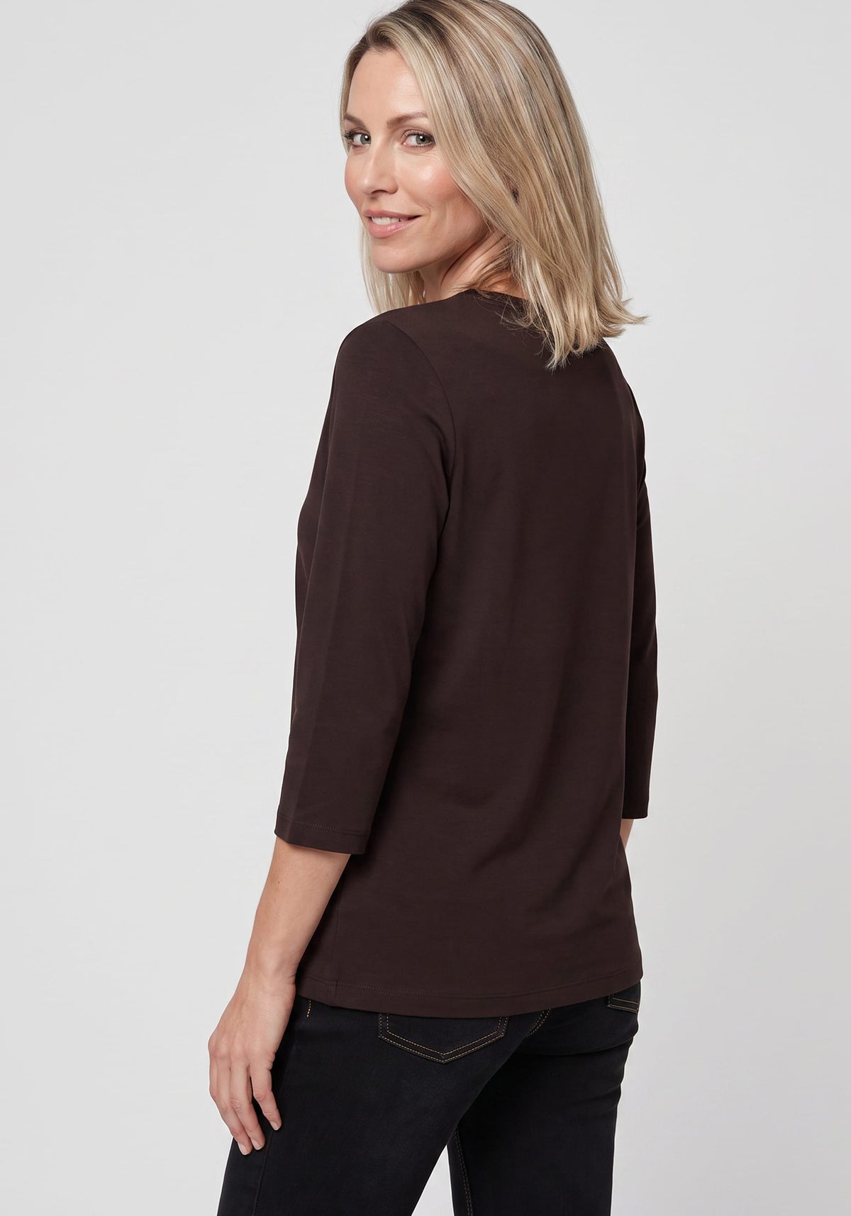 T-shirt en mélange de coton avec bordure