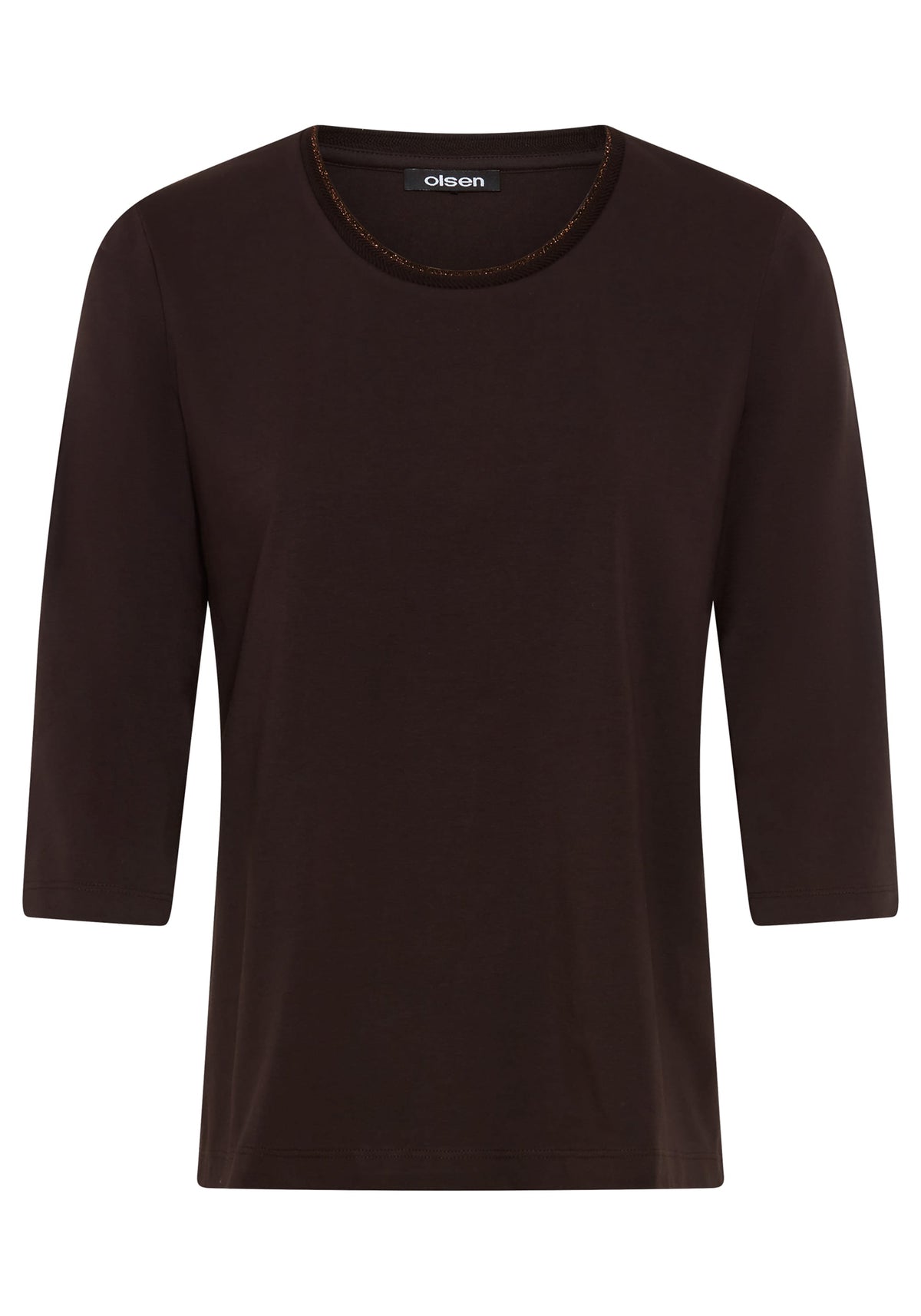 T-shirt en mélange de coton avec bordure