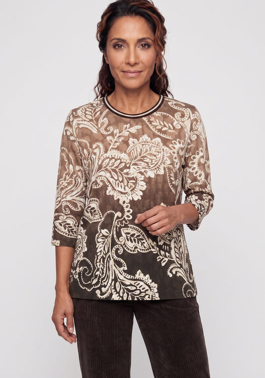 T-shirt à motif Paisley