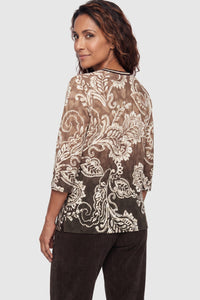 T-shirt à motif Paisley