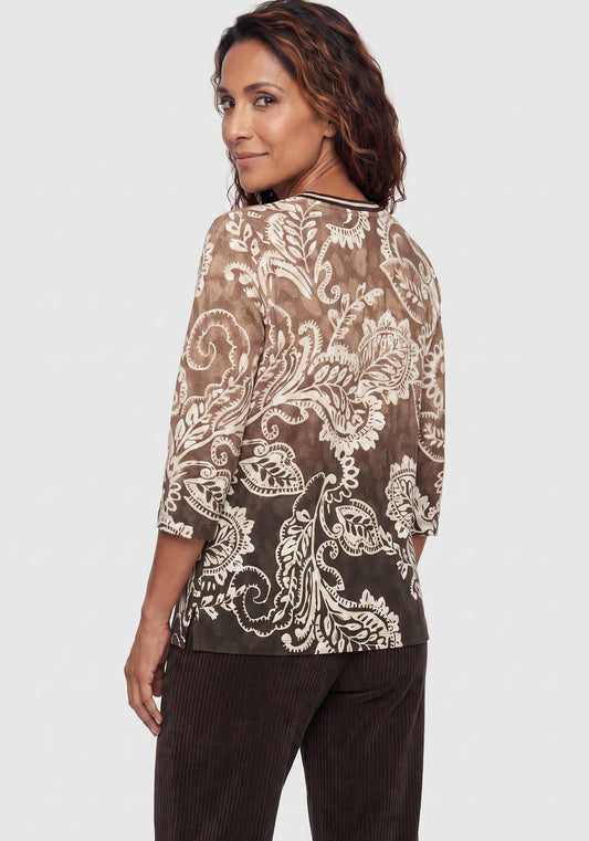 T-shirt à motif Paisley