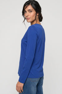 Solid Split Neck T-Shirt