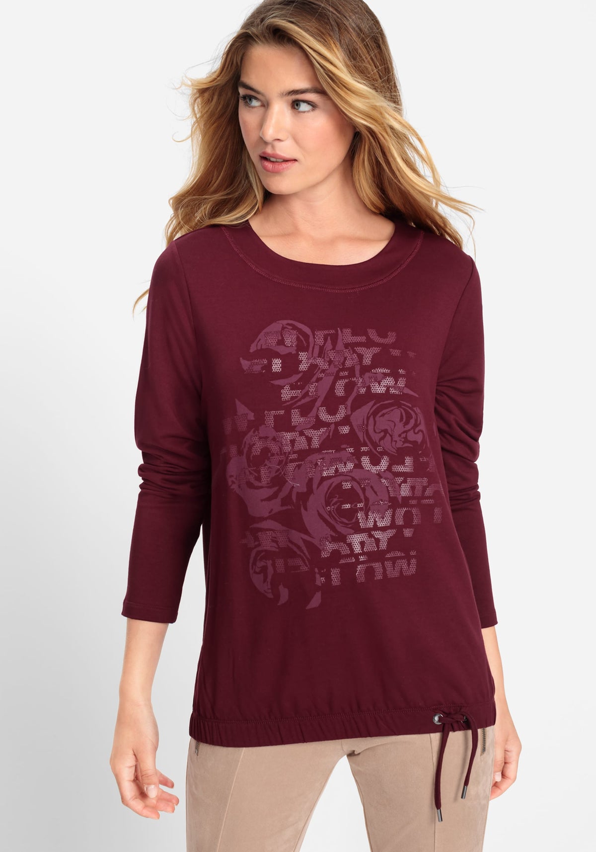 Placement Print Jersey Top