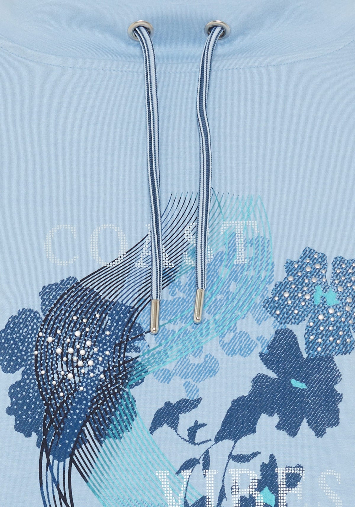 Scuba Jersey Placement Print Top