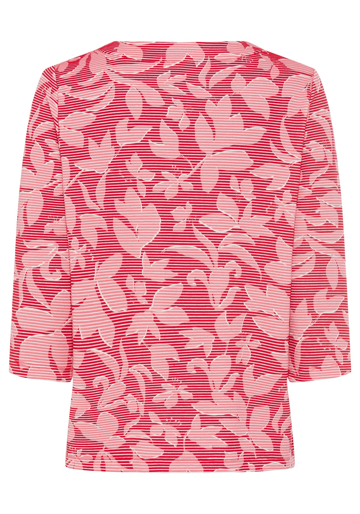Floral Rib Knit Jersey Top