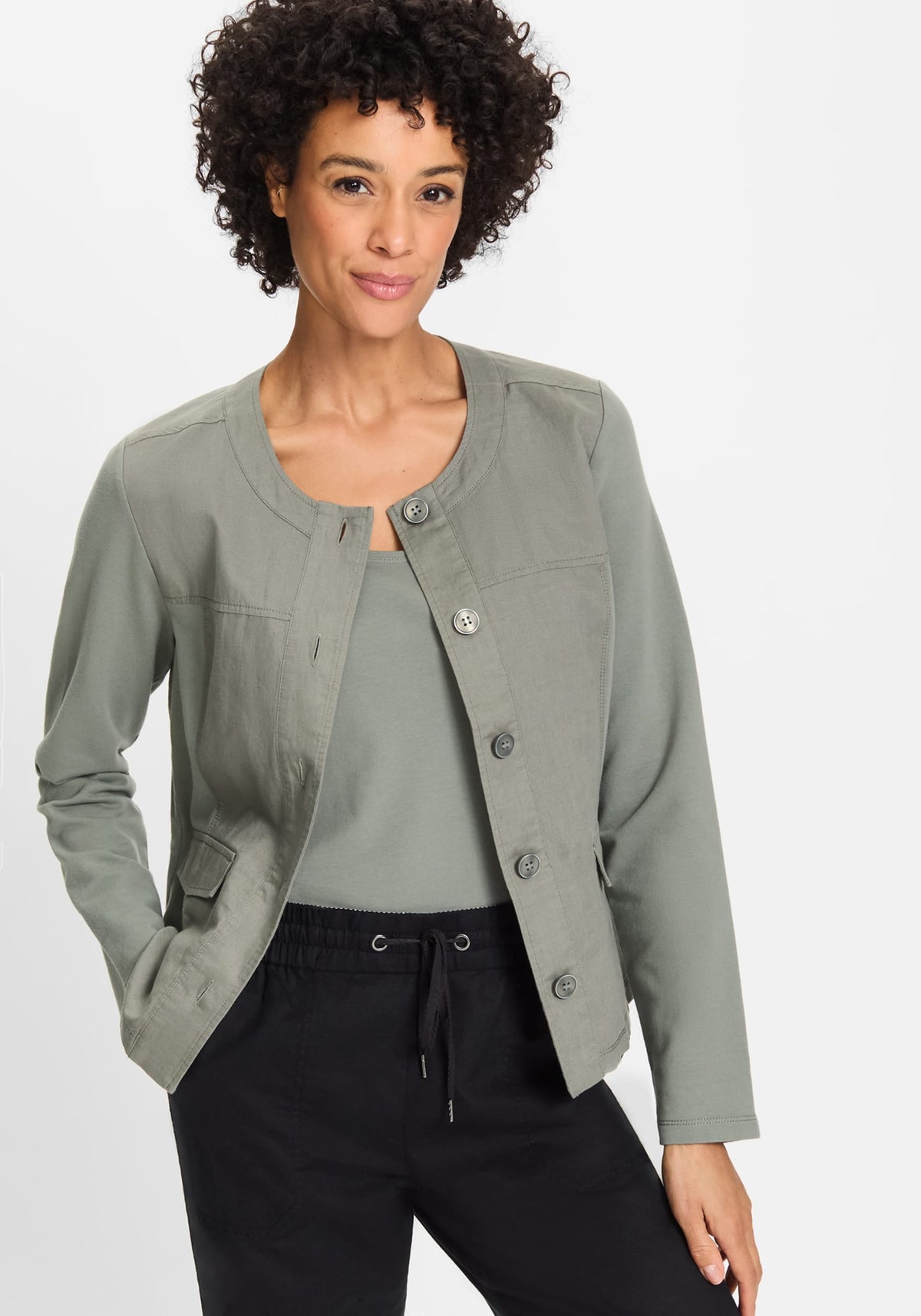 Mixed Media Jersey Jacket