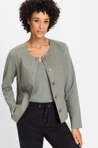 Mixed Media Jersey Jacket