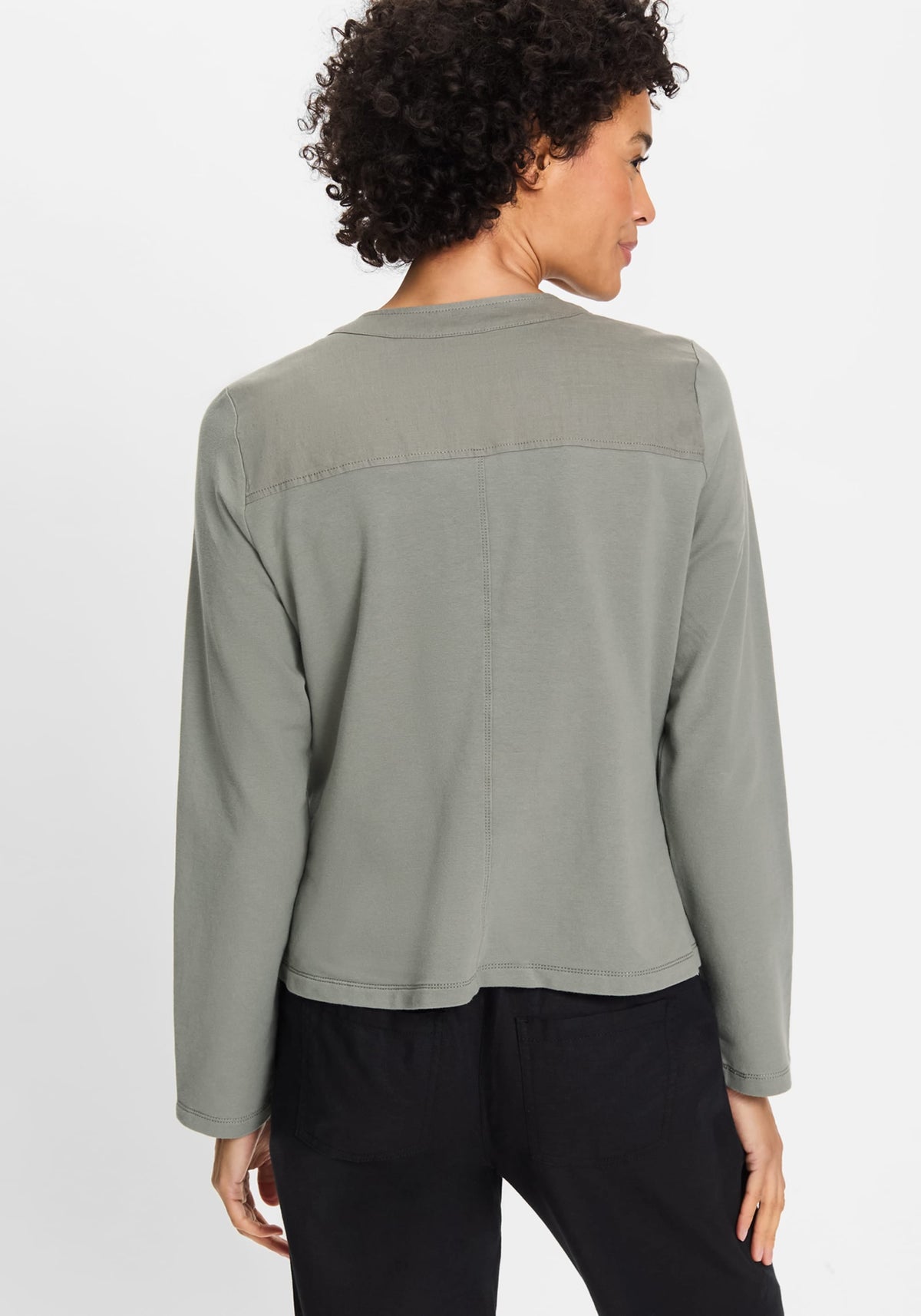 Mixed Media Jersey Jacket