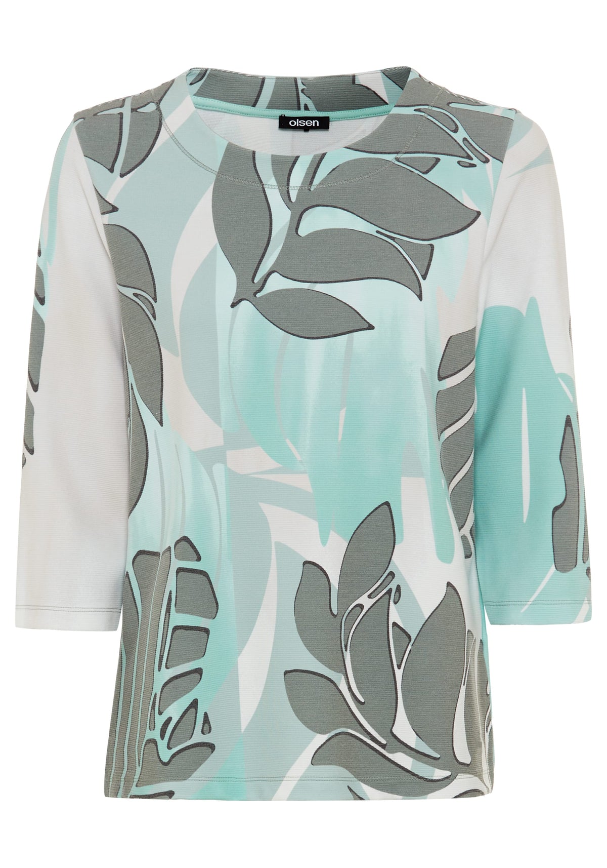 Tropic Palm Leaf Jersey Top