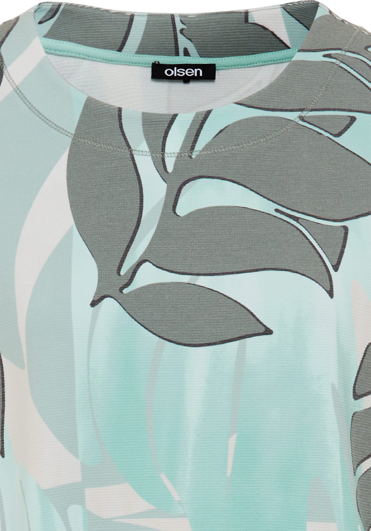 Tropic Palm Leaf Jersey Top