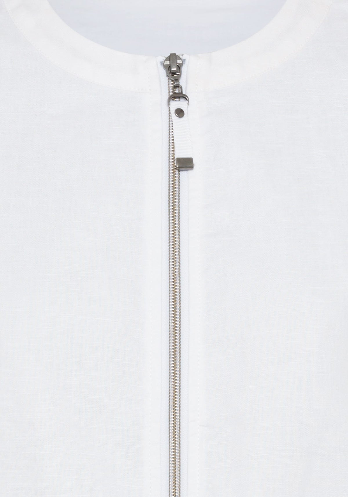 Mixed Media Zip Front Jacket