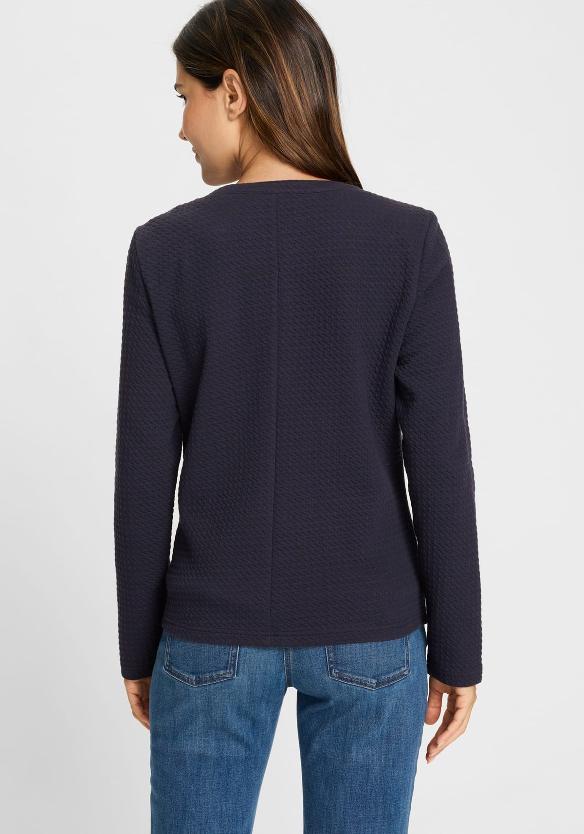 Houndstooth Texture Jersey Jacket