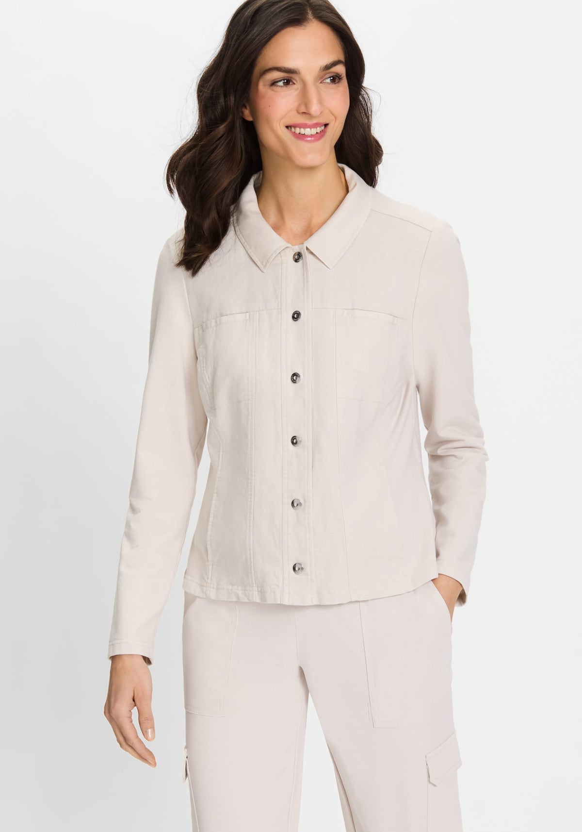 Linen Mixed Media Jacket