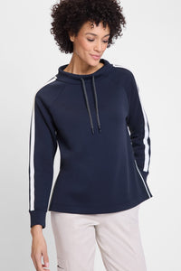Racer Stripe Jersey Knit Top
