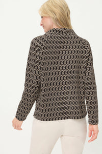 Embellished Funnel Neck Jersey Top