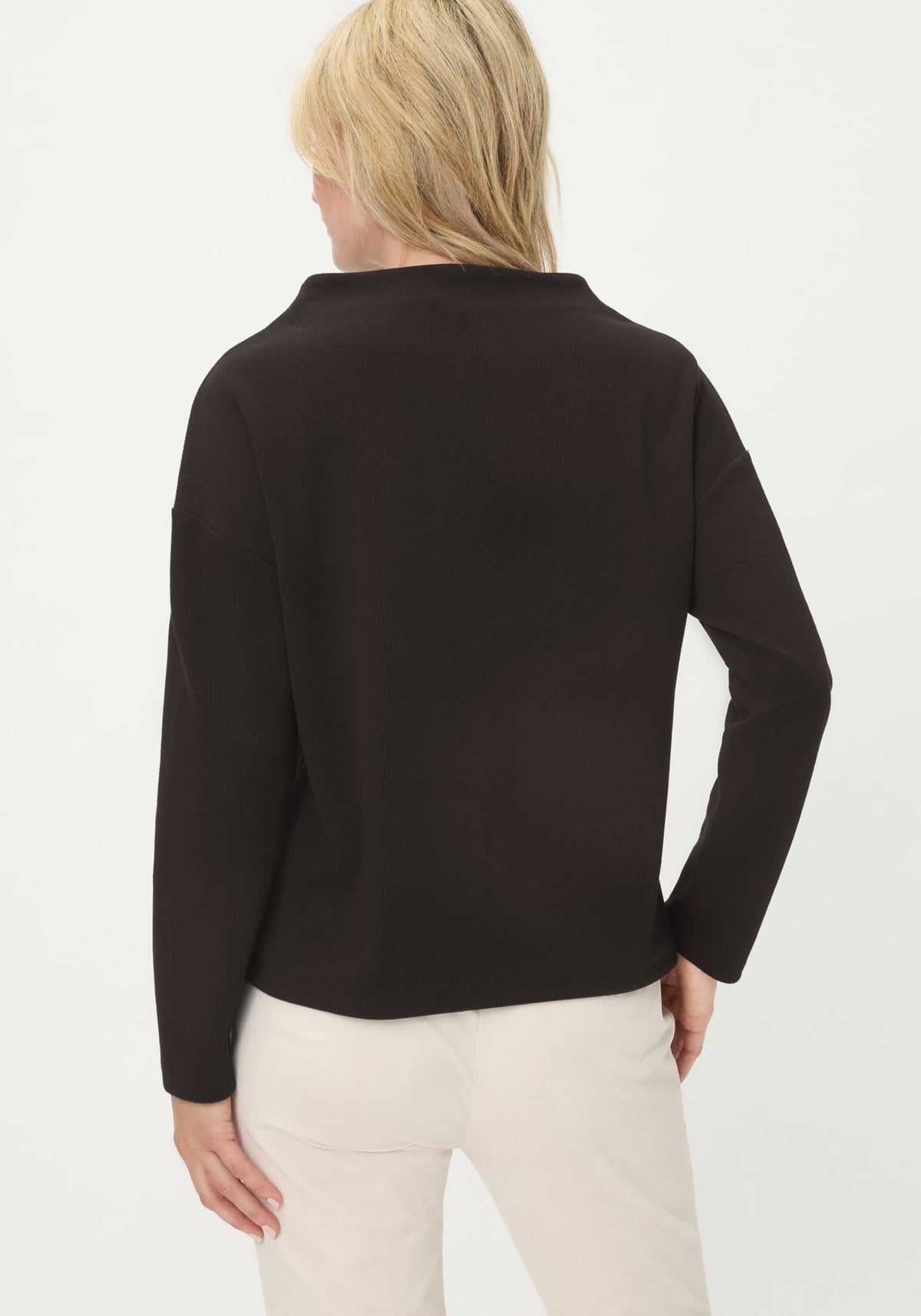 Embellished Funnel Neck Jersey Top